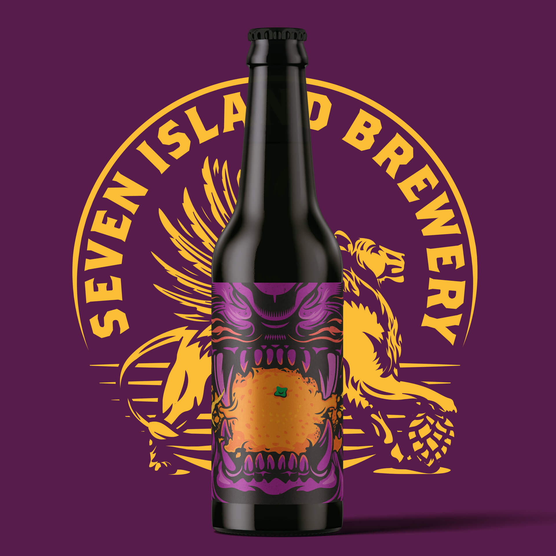 Seven Island Brewery Citra Crush New England Ipa bottle