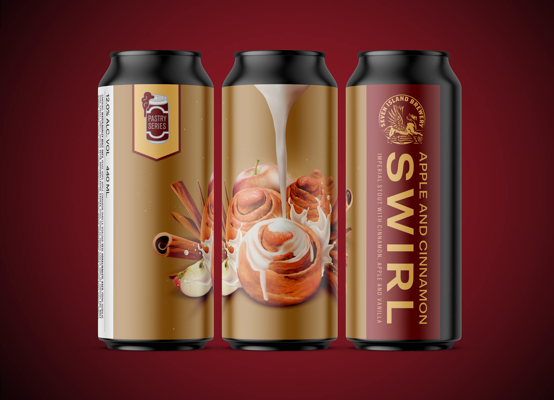 Seven Islands Brewery Apple Cinammon Swirl Imperial Stout with cinnamon