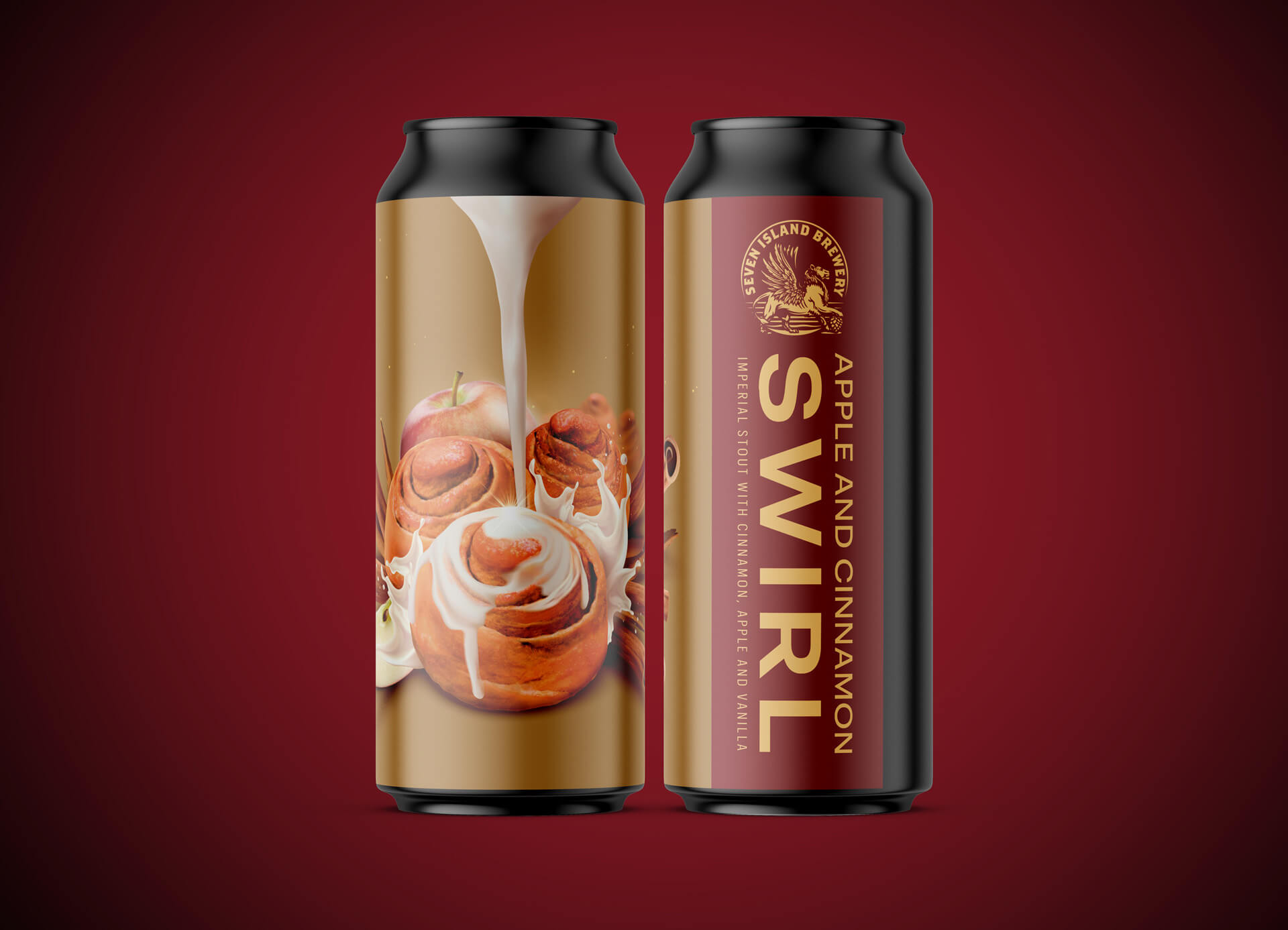 Seven Islands Brewery Apple Cinammon Swirl Imperial Stout with cinnamon