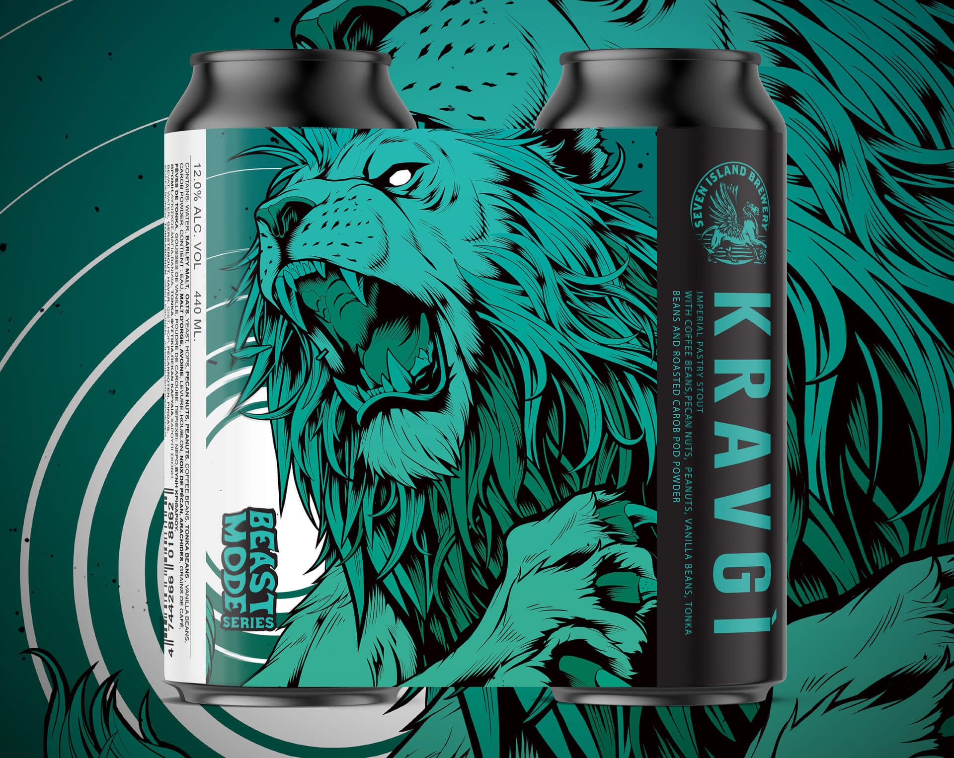 Seven Island Brewery Kravgi Imperial Pastry Stout beast mode series