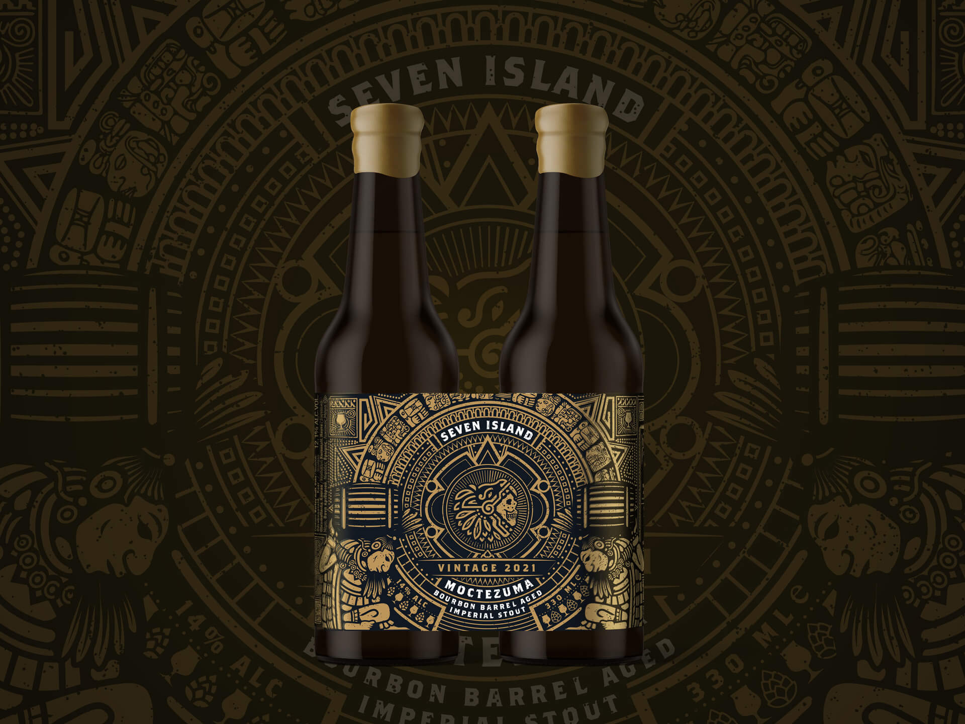 Seven Island brewery Moctezuma Bourbon Barrel Aged Imperial Stout Vintage 2021