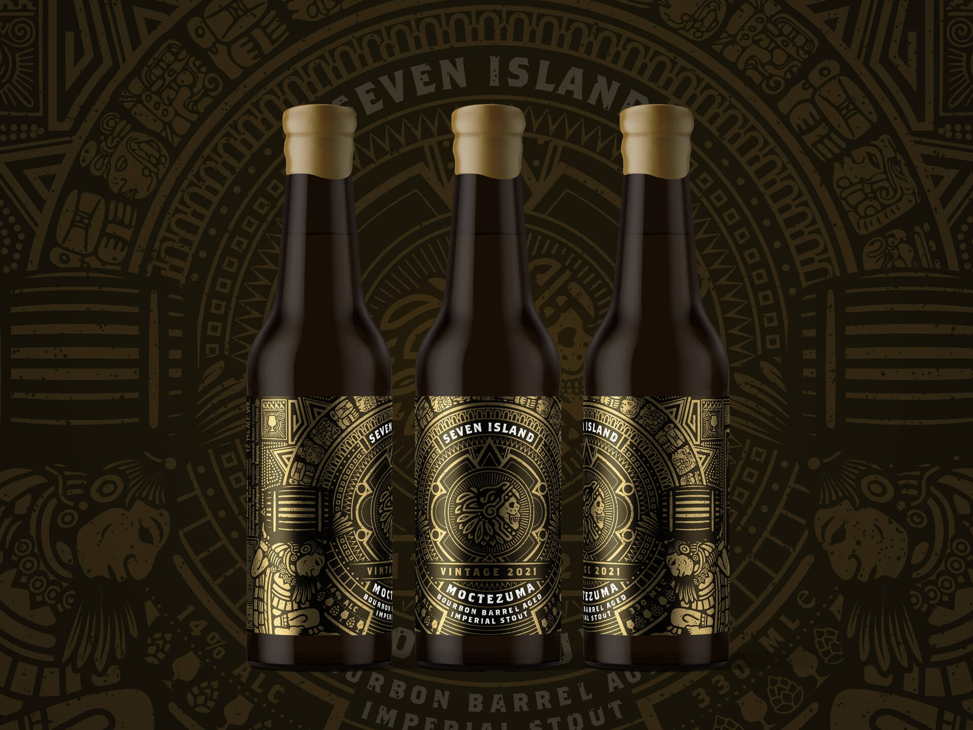Seven Island brewery Moctezuma Bourbon Barrel Aged Imperial Stout Vintage 2021